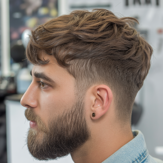 haircut Messy textured crop with soft fade