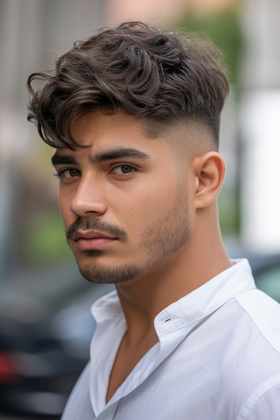 haircut Urban curls with a modern low fade