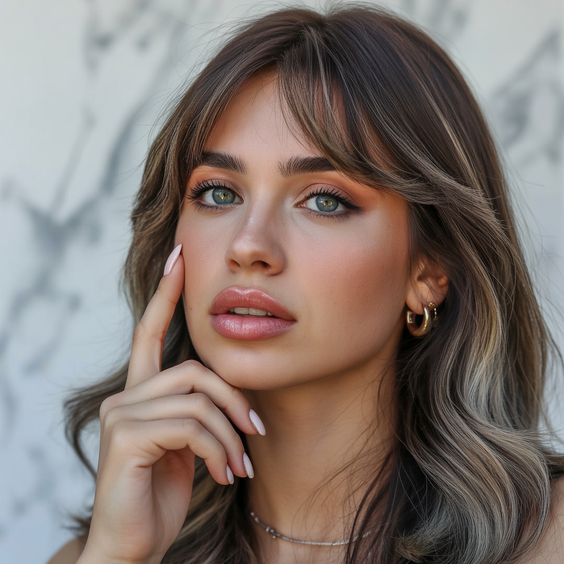 Mushroom brown hair color 2026 Natural Mushroom Brown with Subtle Balayage Dimension