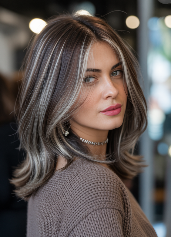 Mushroom brown hair color 2026 Ashy Mushroom Brown Balayage on Straight Hair
