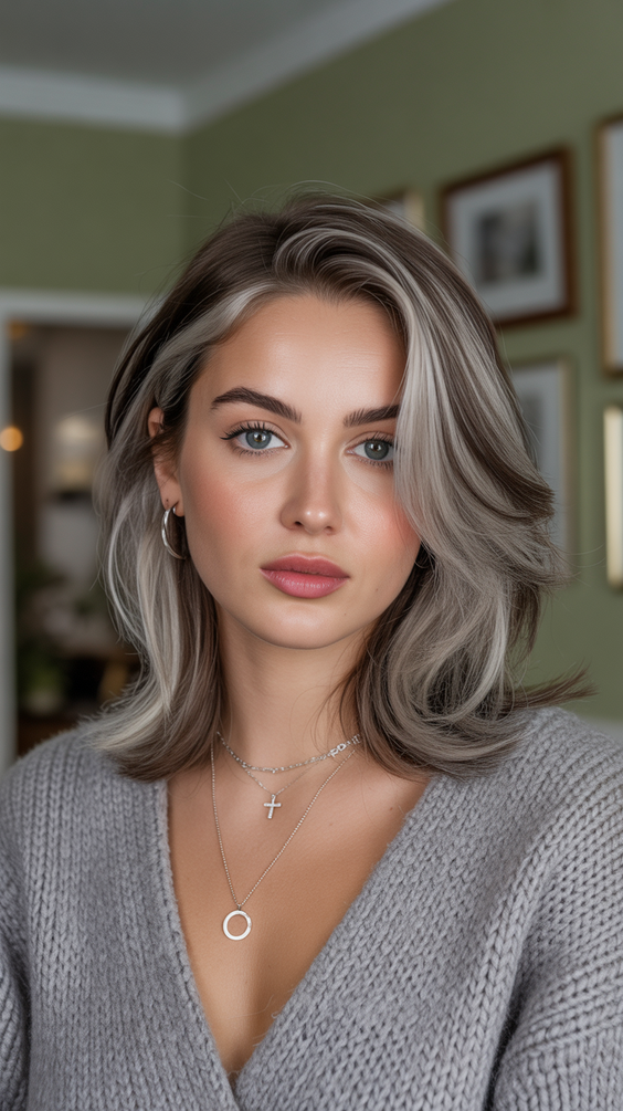 Mushroom brown hair color 2026 Cool Mushroom Brown with Soft Face Framing Layers