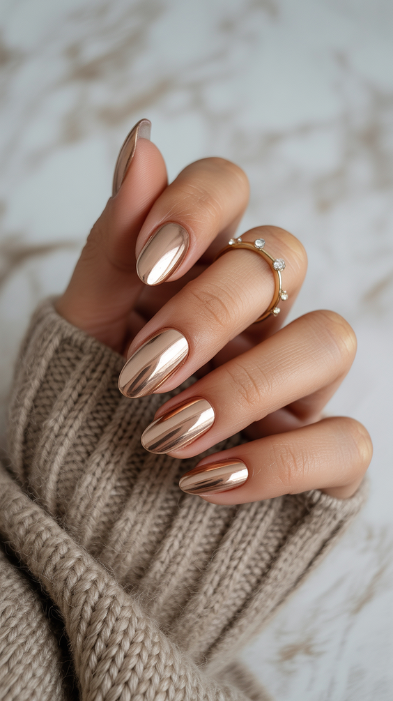 neutral nail designs 2026 minimalist chrome