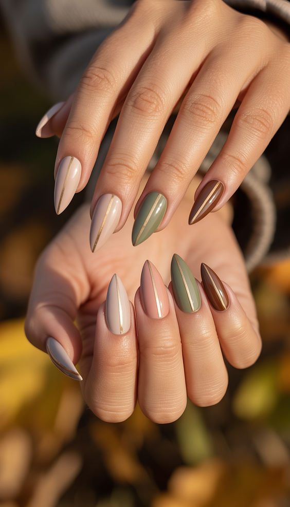neutral nail designs 2026 gradient almond neutrals
