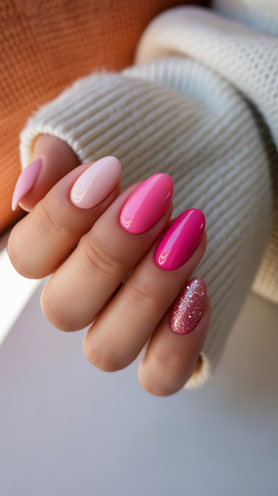 pink nails ideas 2026 soft gradient manicure