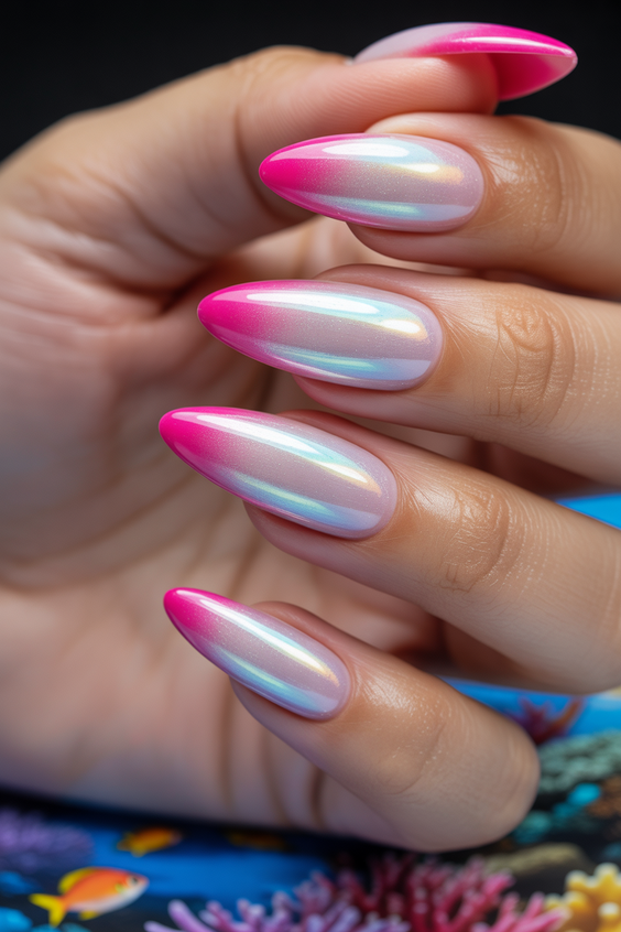 pink nails ideas 2026 chrome summer manicure