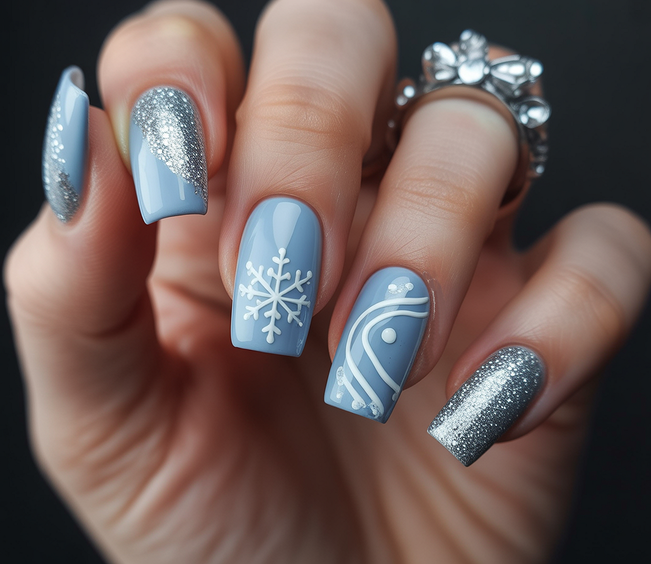 square nails design white french square nails