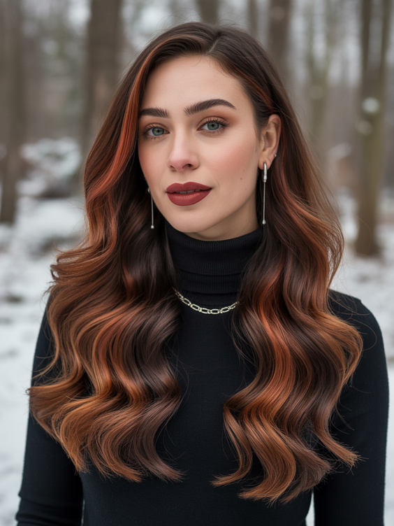 hair color trends 2026 Molten Copper Melt Curls