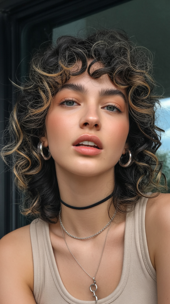 trendy haircuts medium curly wolf cut 2026