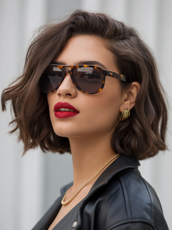 bob haircut 2026 Wind Swept Textured Bob