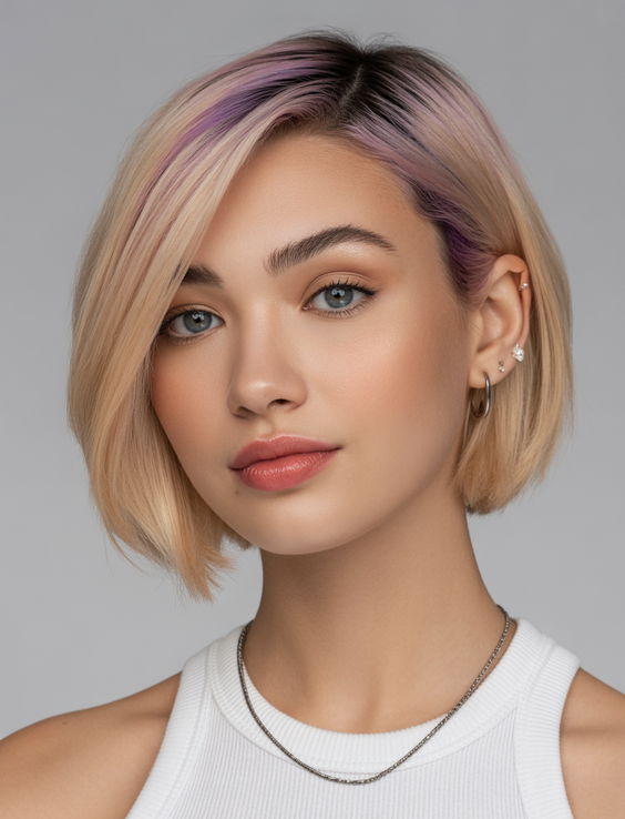 trendy bob hairstyles 2026 soft pastel sweep bob