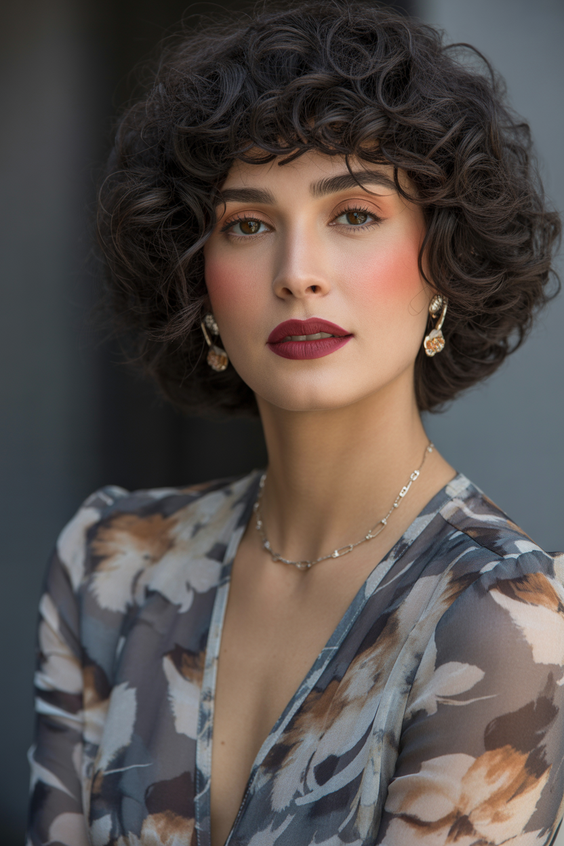 trendy bob hairstyles 2026 romantic curly volume bob