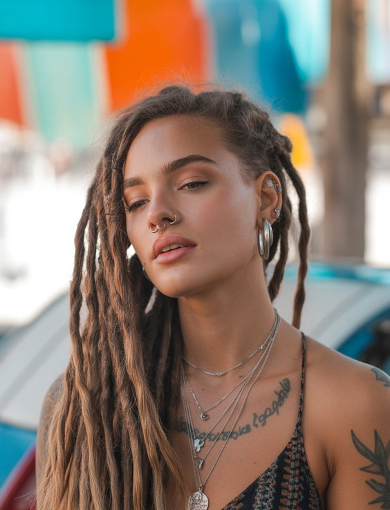 trendy haircuts 2026 freeform long dreadlocks with natural flow