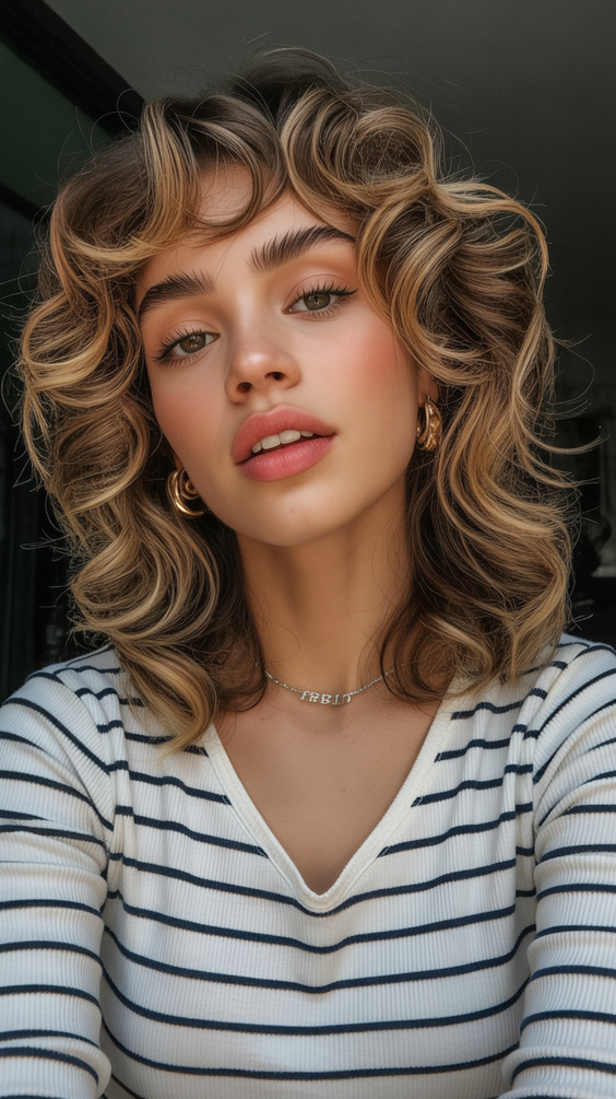 trendy haircuts 2026 bouncy retro mid length curls with modern edge