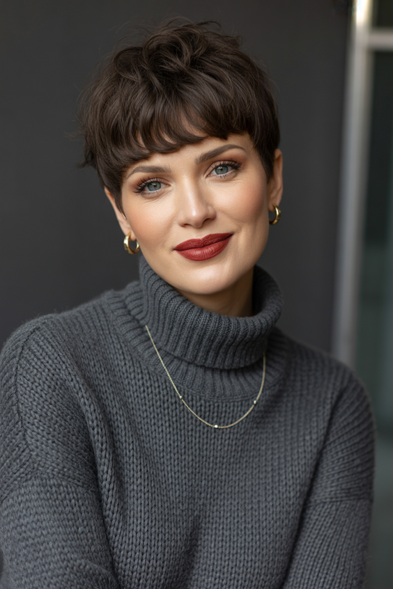 trendy haircuts 2026 soft textured pixie with gentle volume