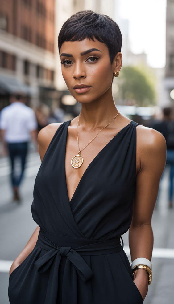 trendy hairstyles for black women 2026 city sleek pixie