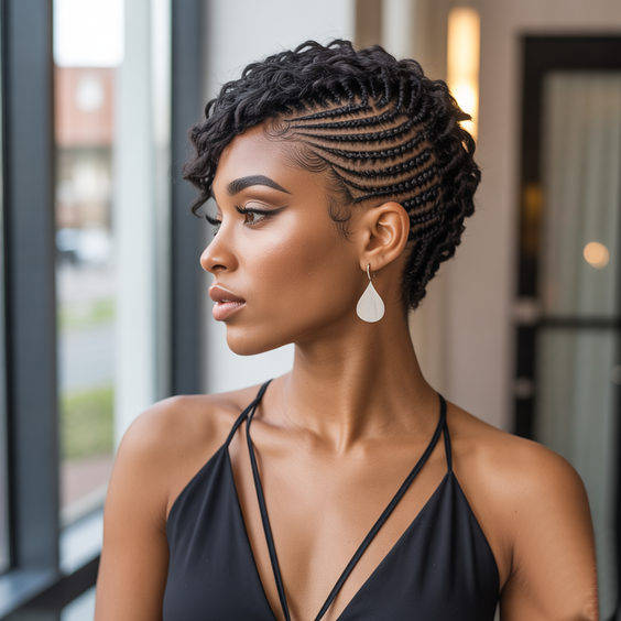 trendy hairstyles for black women 2026 artful cornrow taper