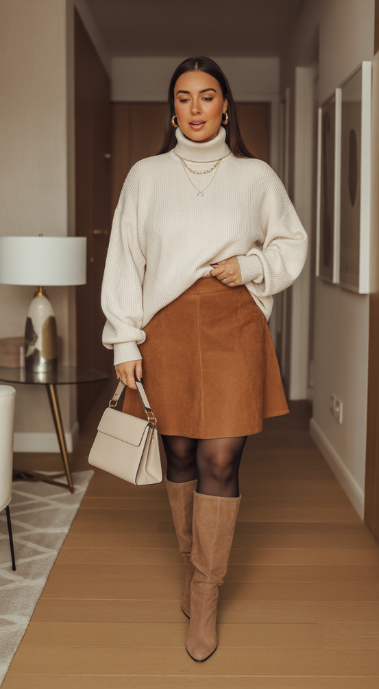 Trendy midsize outfits 2026 Soft Neutrals For Cozy Cold Seasons