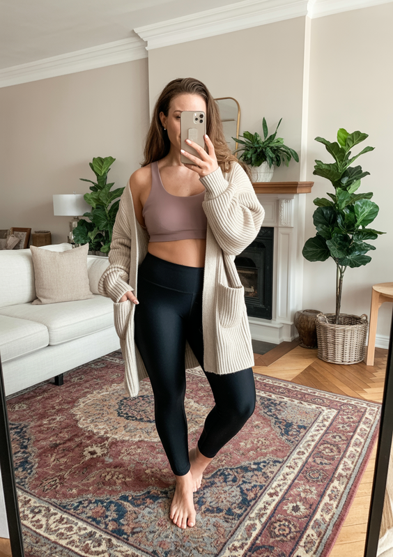 Trendy midsize outfits 2026 Comfy Chic At Home Balance