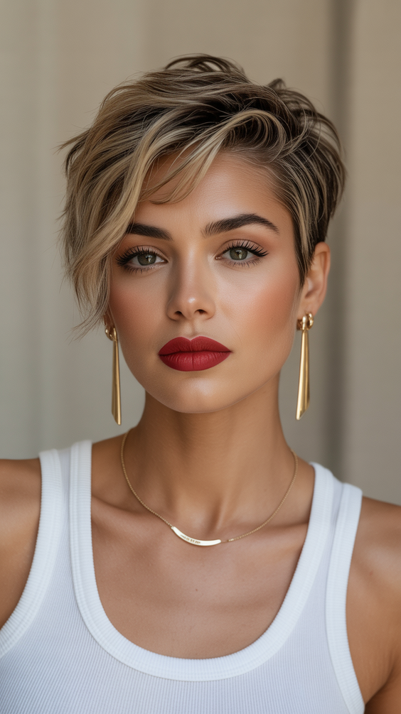 pixie haircuts Softly Tousled Ash Blonde Pixie With Side Texture