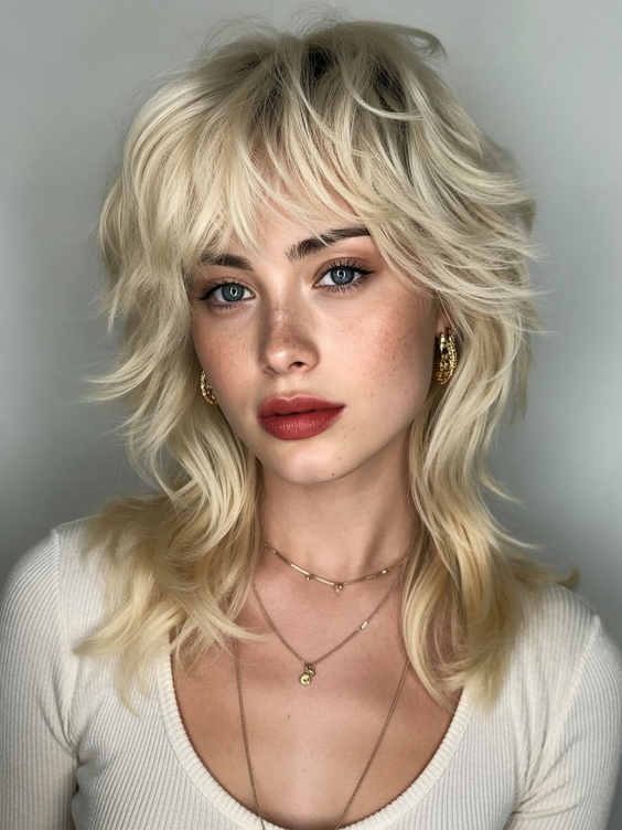 trendy shag haircut 2026 platinum breeze shag with whipped layers