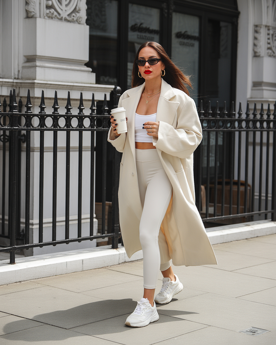 cold spring outfits Sporty Cream Layers