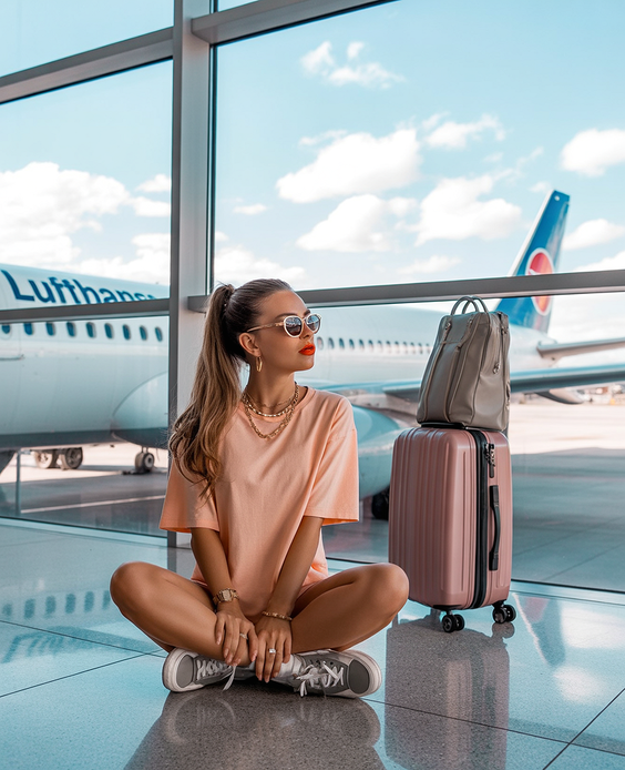 cute airport spring outfits 2026 Soft Pastels for Gentle Travel Energy