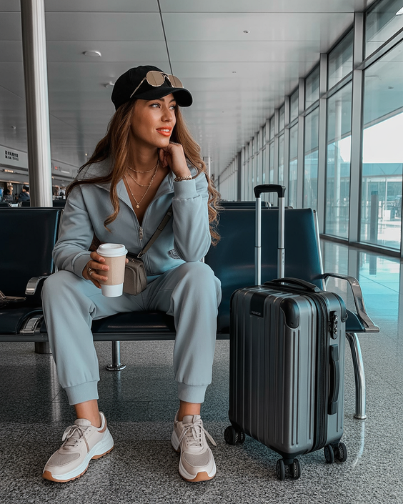 cute airport spring outfits 2026 Relaxed Athleisure With Clean Lines