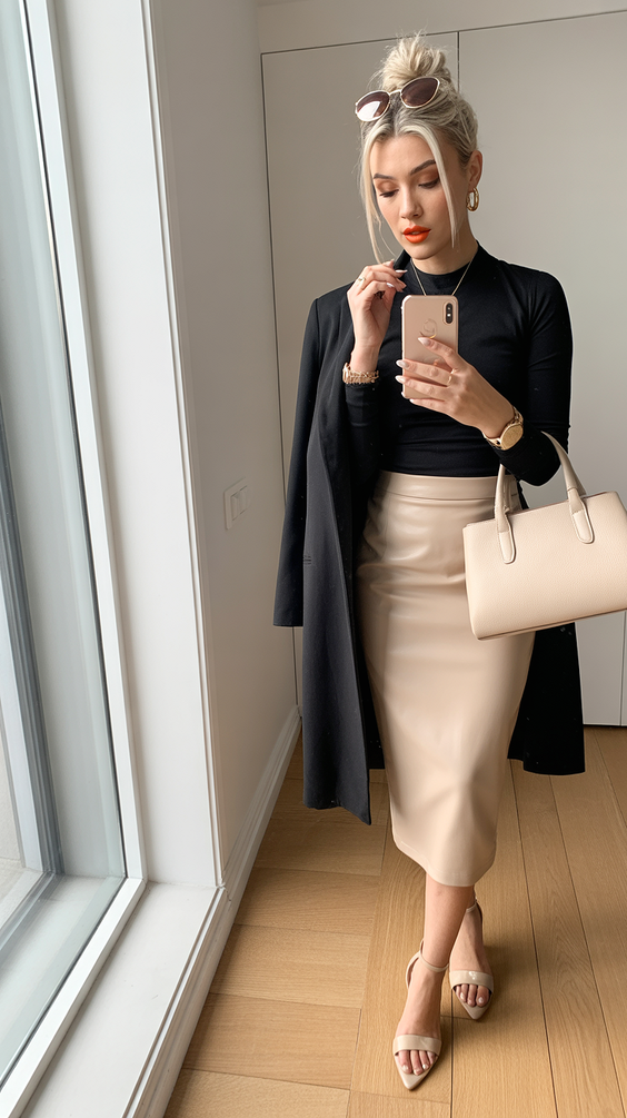 cute spring capsule wardrobe 2026 Monochrome Elegance With a Modern Edge