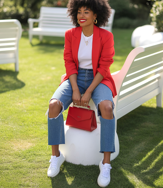 cute spring outfits black women trends 2026 Playful Blazer Styling With a Weekend Attitude