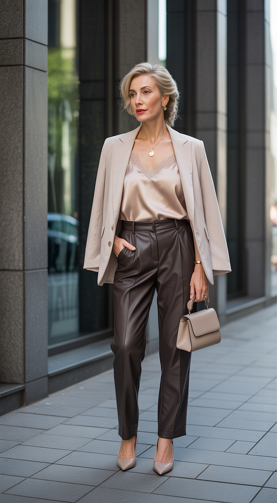 cute spring outfits for women over 40 2026 Soft Power Dressing with Modern Femininity