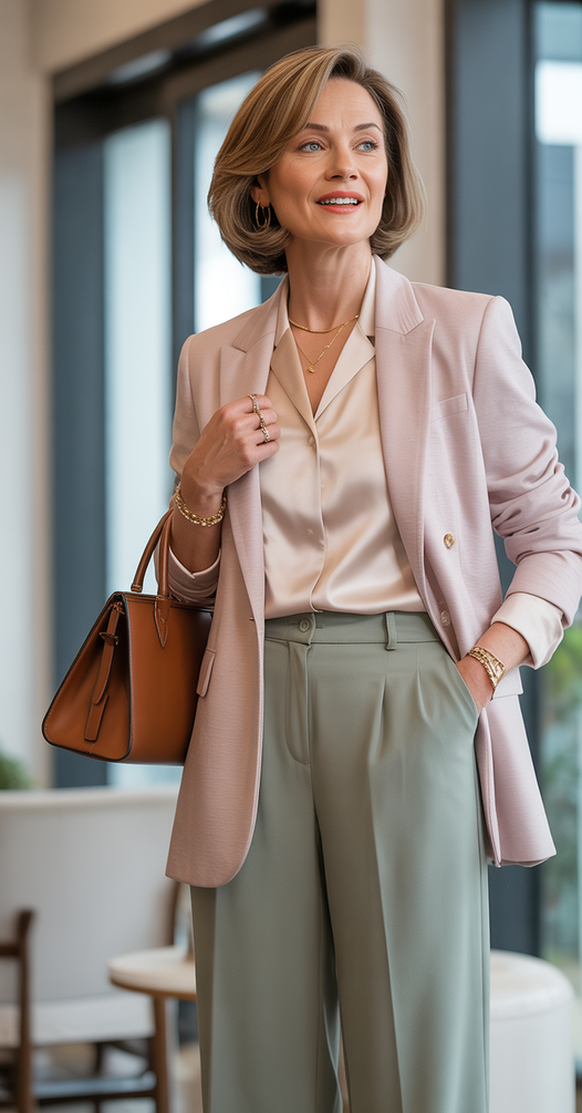 cute spring outfits for women over 50 2026 Soft Blazer Styling With a Polished Finish