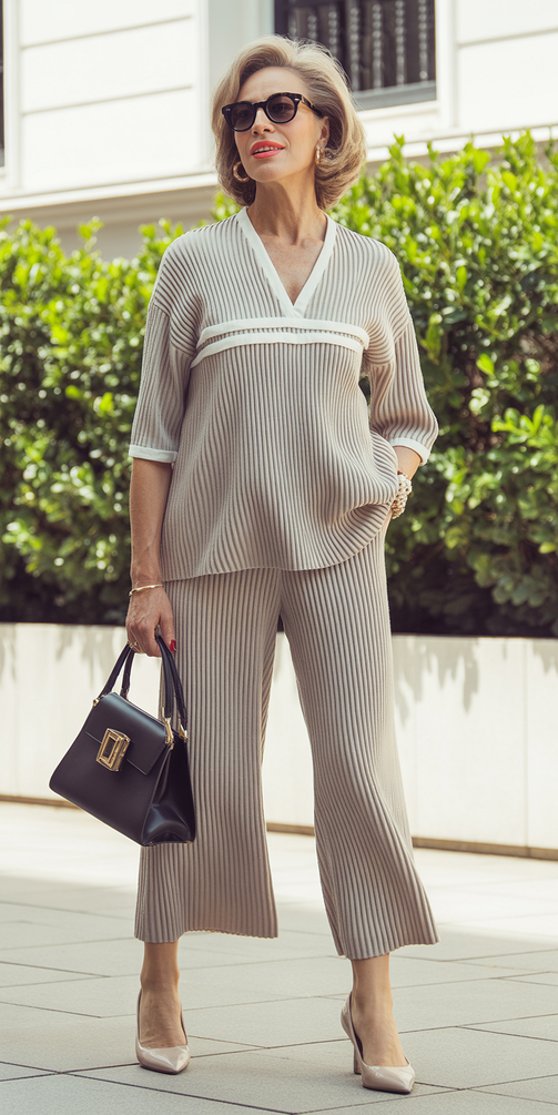 Spring Outfits for Women Over 60 Soft Knit Sets for Effortless Chic