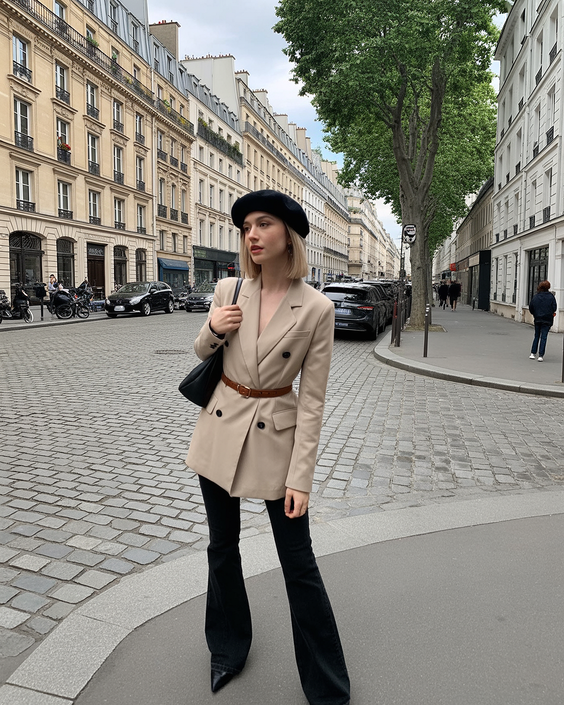 cute spring transition outfits 2026 ideas-Parisian Blazer Work Style