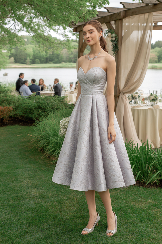 cute spring wedding outfit 2026 Garden Ceremony Grace With Structured Simplicity