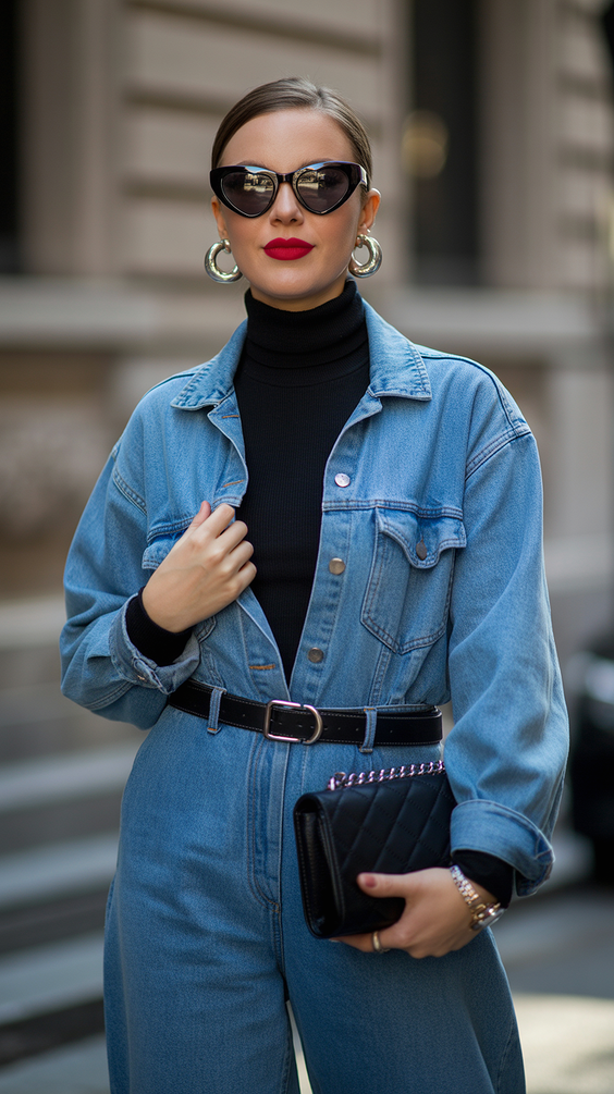 effortless spring outfit for Thursday 2026 Denim Power with a Polished Urban Edge