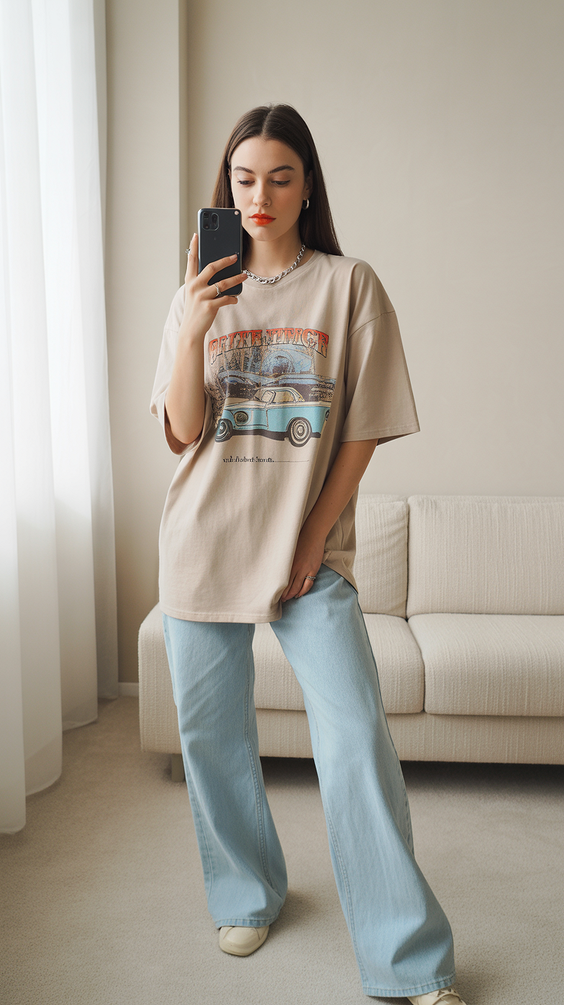 effortless spring outfit for Thursday 2026 Easy Graphic Comfort for an At Home Thursday