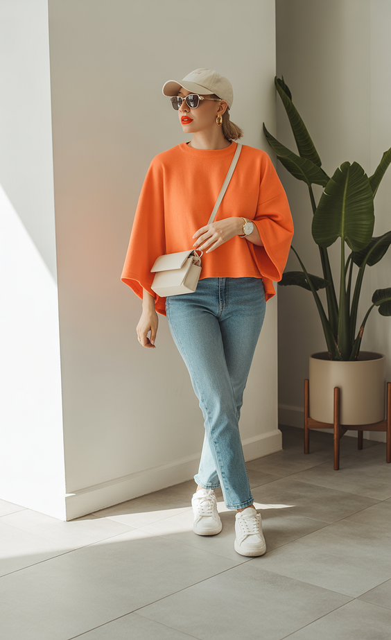 effortless spring outfit for Thursday 2026 Sporty Ease with a Pop of Color for a Busy Thursday