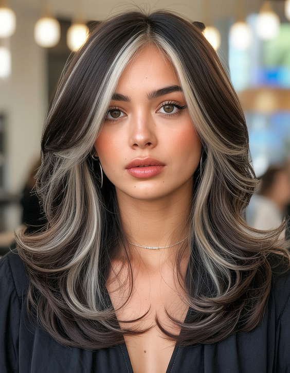 February Haircut Ideas 2026 Layered Medium Hair With Highlights
