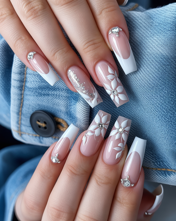 february nails 2026 classy floral french
