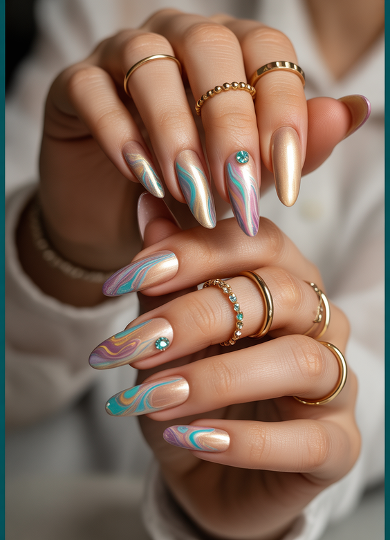 february nails ideas 2026 pearl chrome