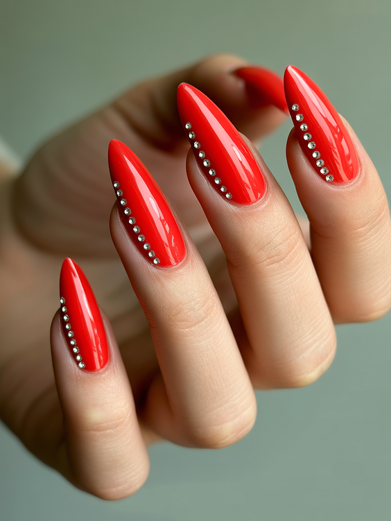 february nails ideas valentines day red
