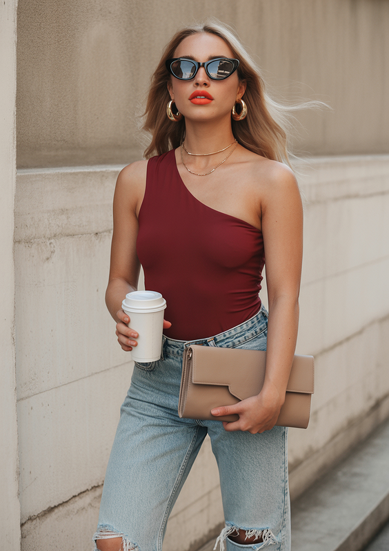 minimalist spring wardrobe 2026 One Shoulder Confidence