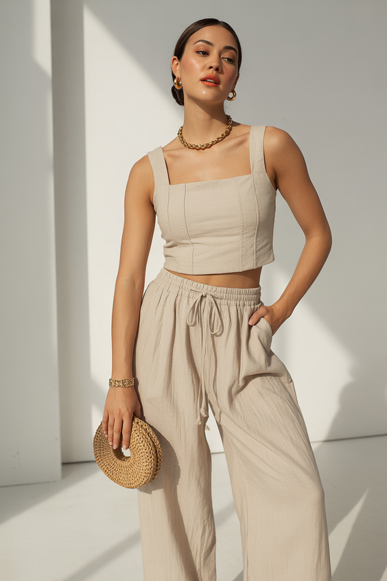 trending spring concert outfit ideas 2026 Neutral Casual Set