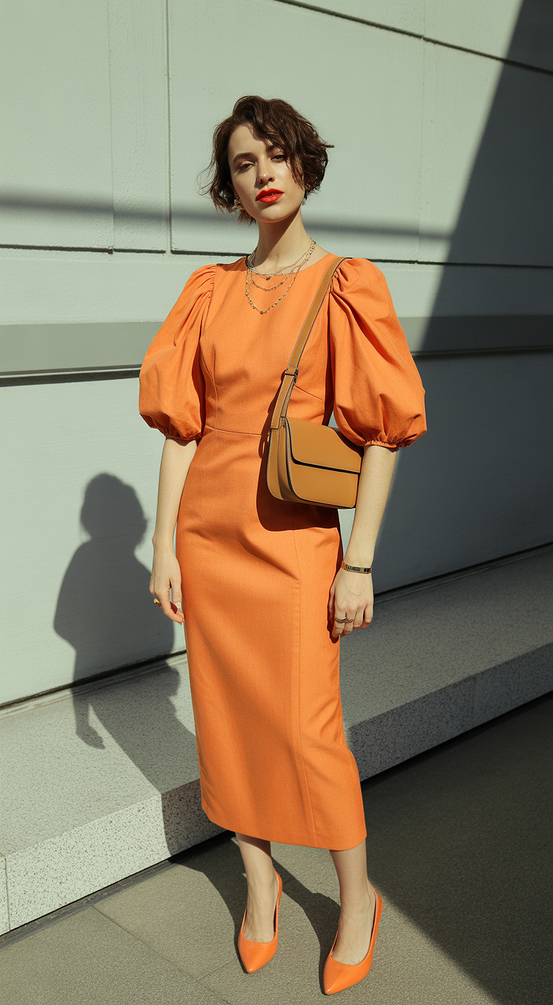 trending spring concert outfit ideas 2026 Warm Tangerine Confidence