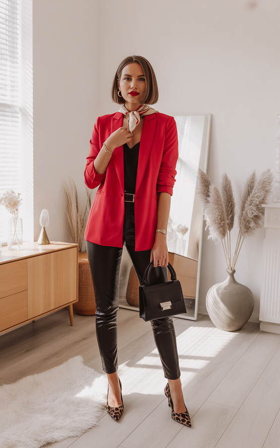 trendy casual spring outfits 2026 Bold Color Confidence with Modern Edge