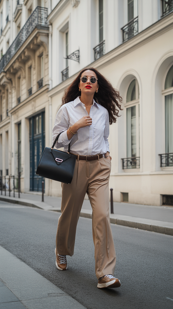 trendy casual spring outfits 2026 Relaxed Tailoring with European Ease