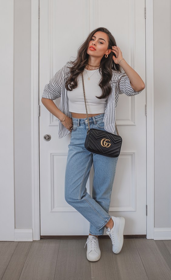 trendy sneakers spring outfit 2026 Classic Jeans and Sneakers Done the 2026 Way