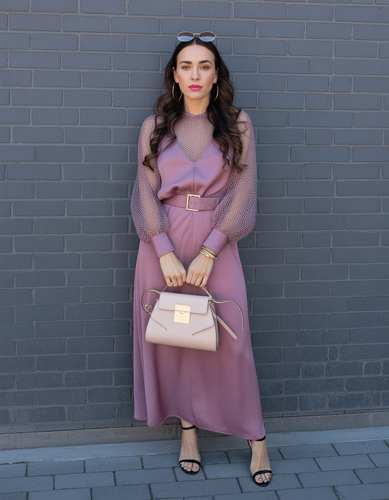 trendy spring break outfit 2026 Romantic Mauve for Polished Evening Plans