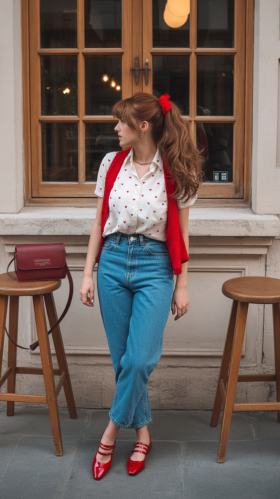 spring fashion outfits 2026 Playful Vintage Energy With a Modern Casual Twist