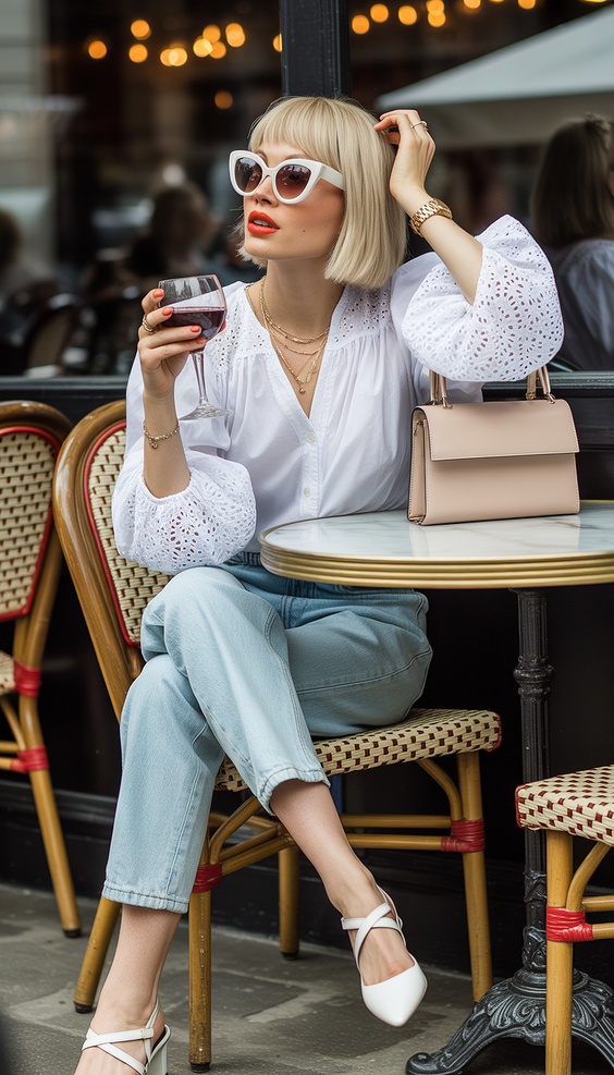 trendy spring fits outfits 2026 Parisian Ease With Everyday Denim